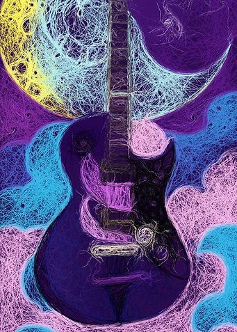 Purple Cosmic Guitar