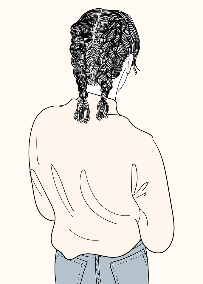 Braided Pigtail Woman