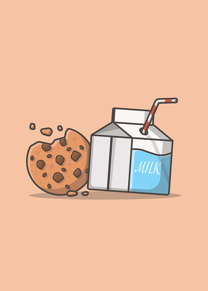 Milk And Cookies Cartoon