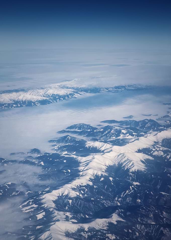 Mountainscape aerial view