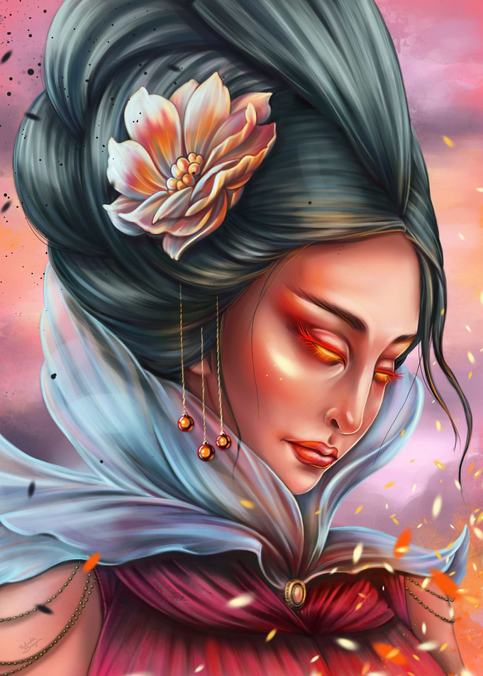 Splashes of fire