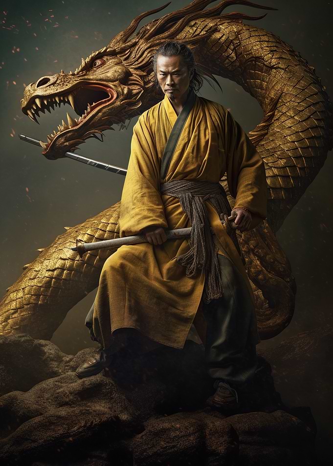 Samurai vs Dragon Fight