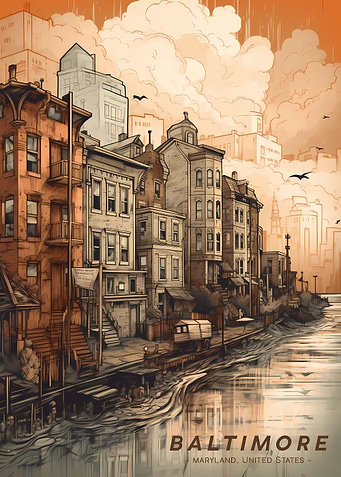 Baltimore Urban city view