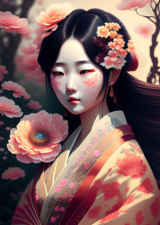 Floral Maiden with Flowers