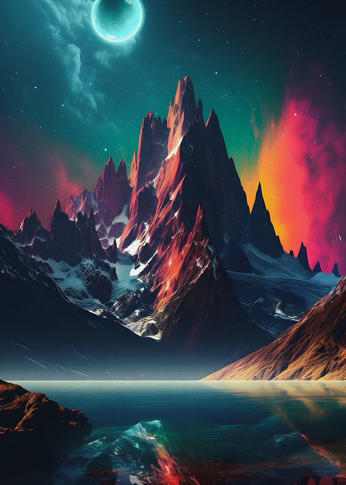 Mountains in the Lake