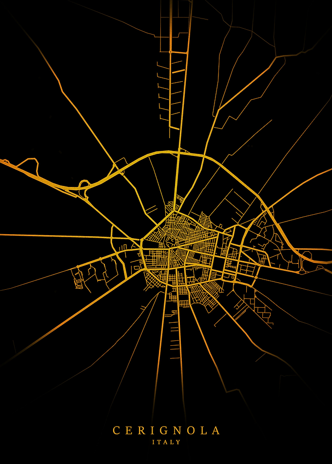 Cerignola City Map Gold