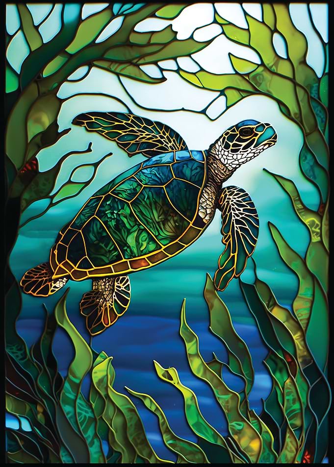 Turtle Stained Glass