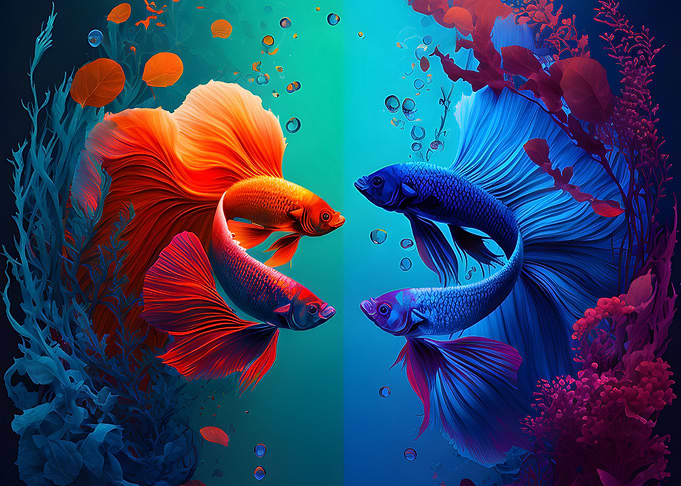 Betta Fish Face to Face