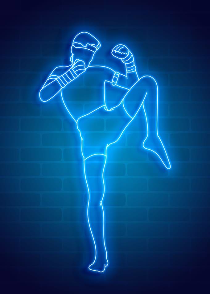 kick boxing neon