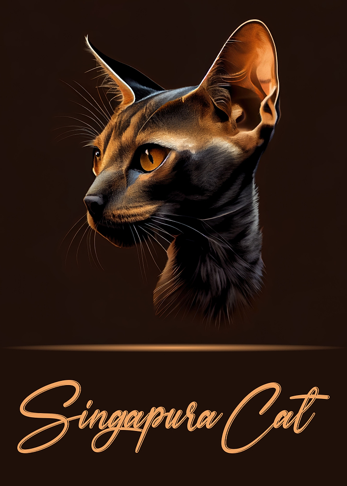 Singapura Cat Portrait