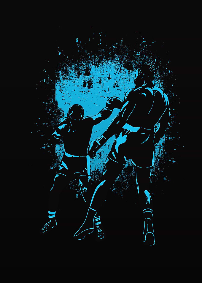 boxing match retro