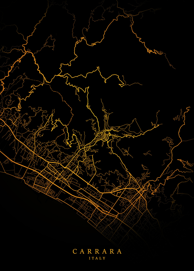 Carrara City Map Gold