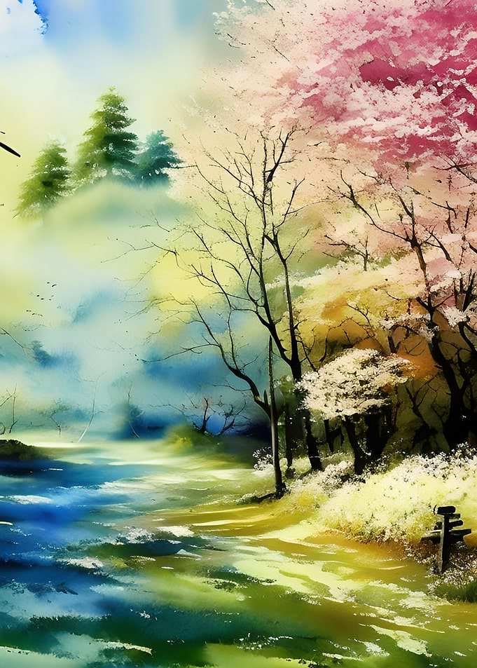Spring Footpath in Forest