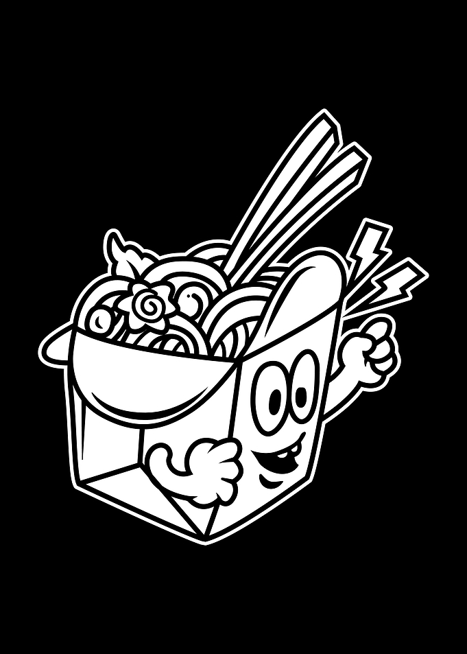 Food Character BnW 22