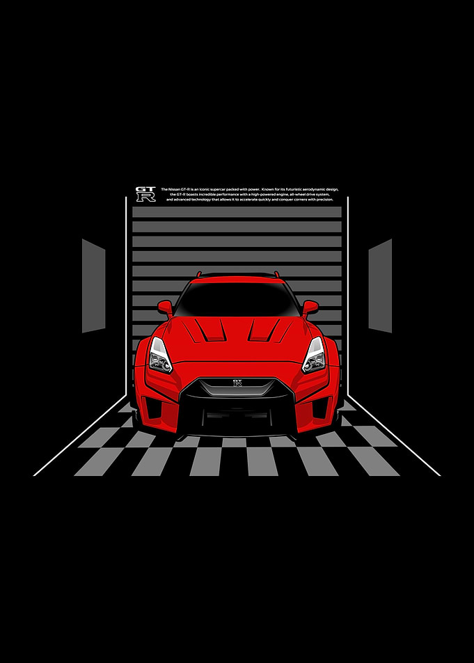 Art Car Nissan GTR Red