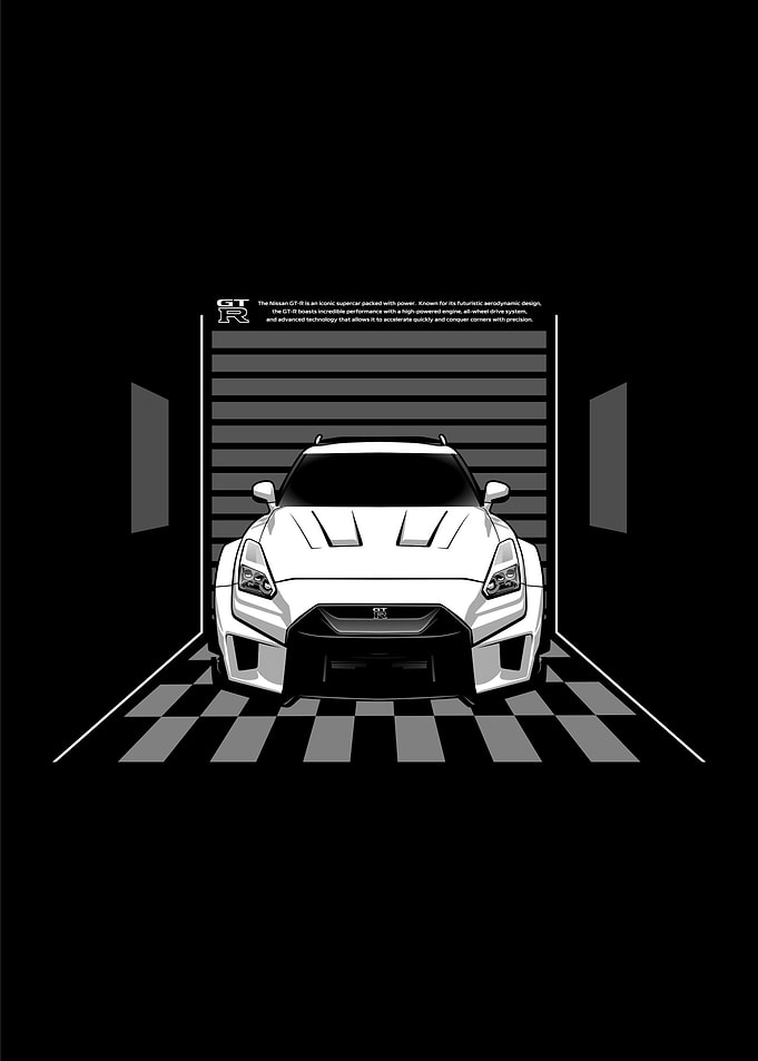 Art Car Nissan GTR white
