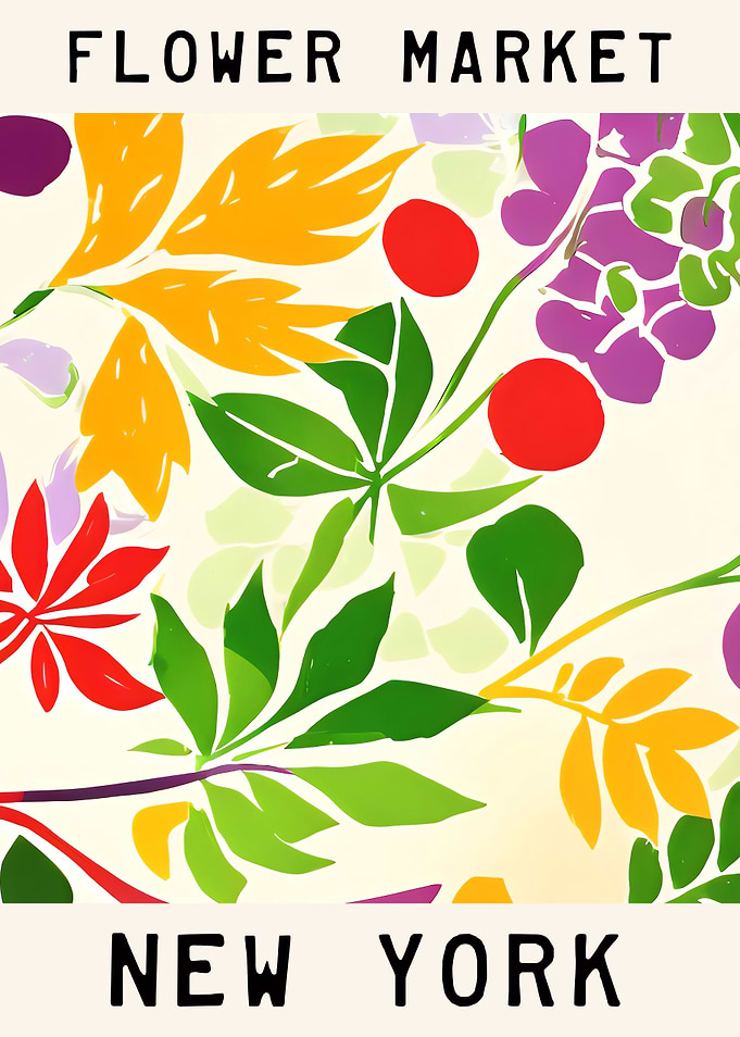 NYC Flower Market Poster
