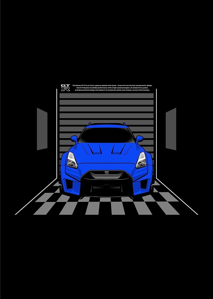 Art Car Nissan GTR Blue