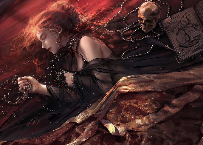 Wounded beautiful girl