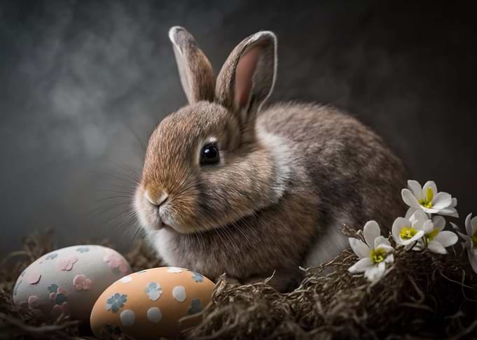 Easter rabbit and egg