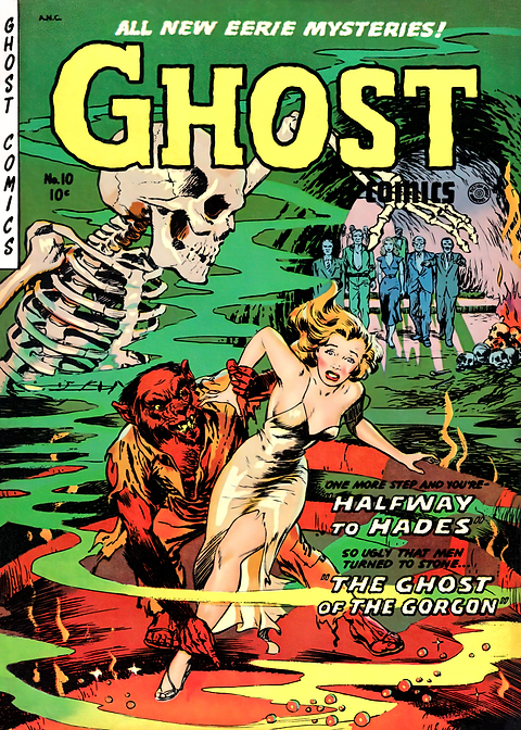 Ghost Comics 10 — golden age comic art on metal