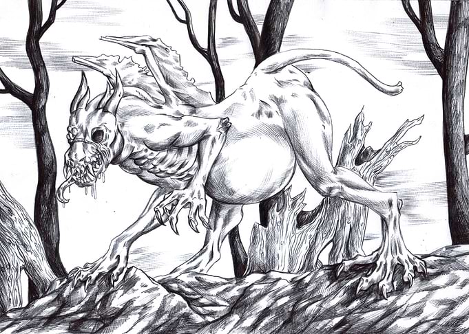 Bloated scary dragon