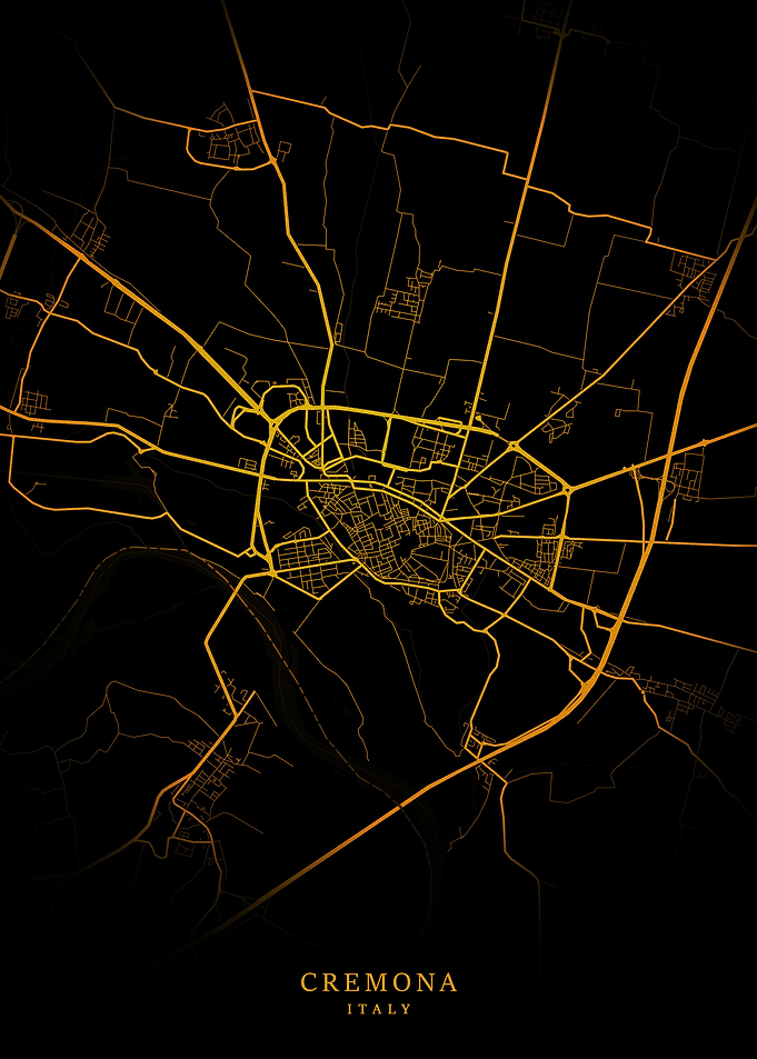 Cremona City Map Gold