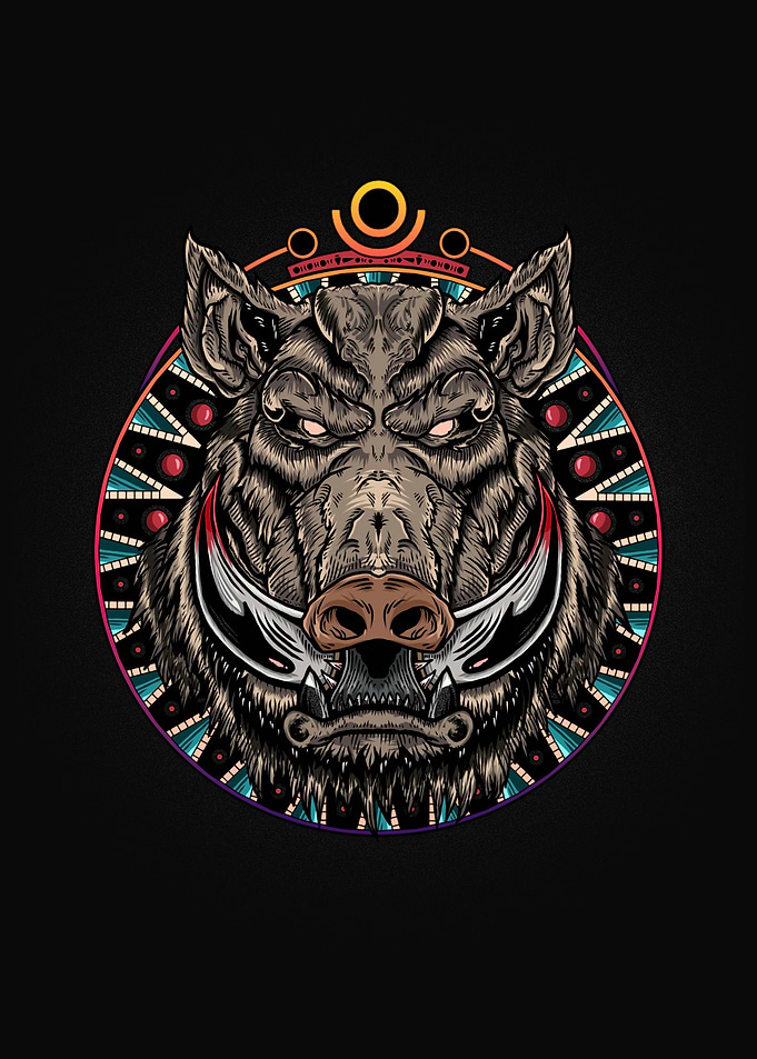 Majestic Sacred Boar