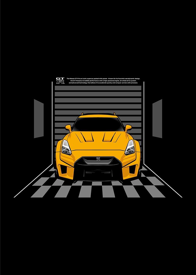 Art Car Nissan GTR Yellow