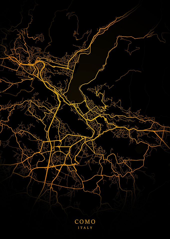 Como City Map Gold