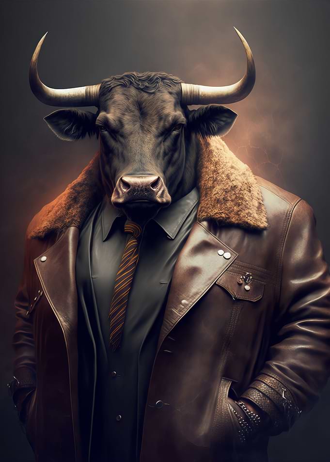The serious bull