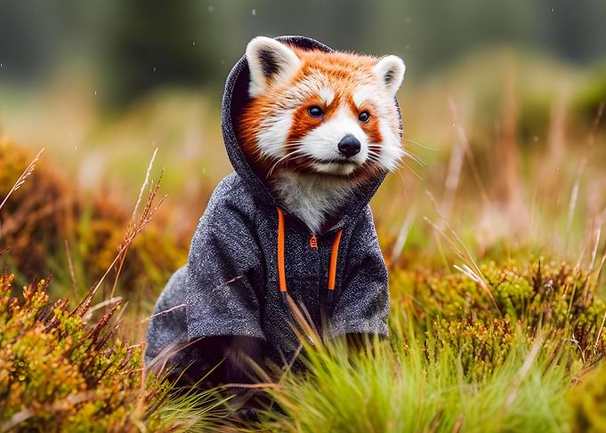 Serious red panda