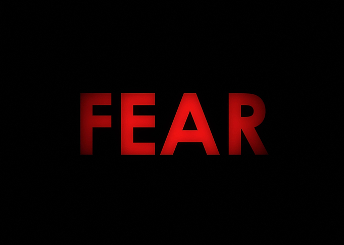 Fear red message text