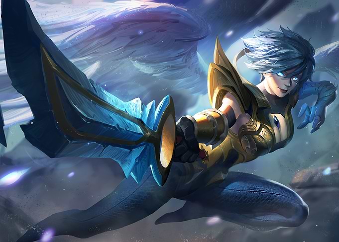 Angel girl with wings