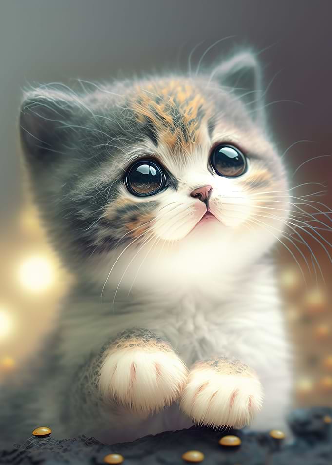 A cute kitten