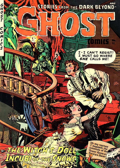 Ghost Comics 11 — golden age comic art on metal