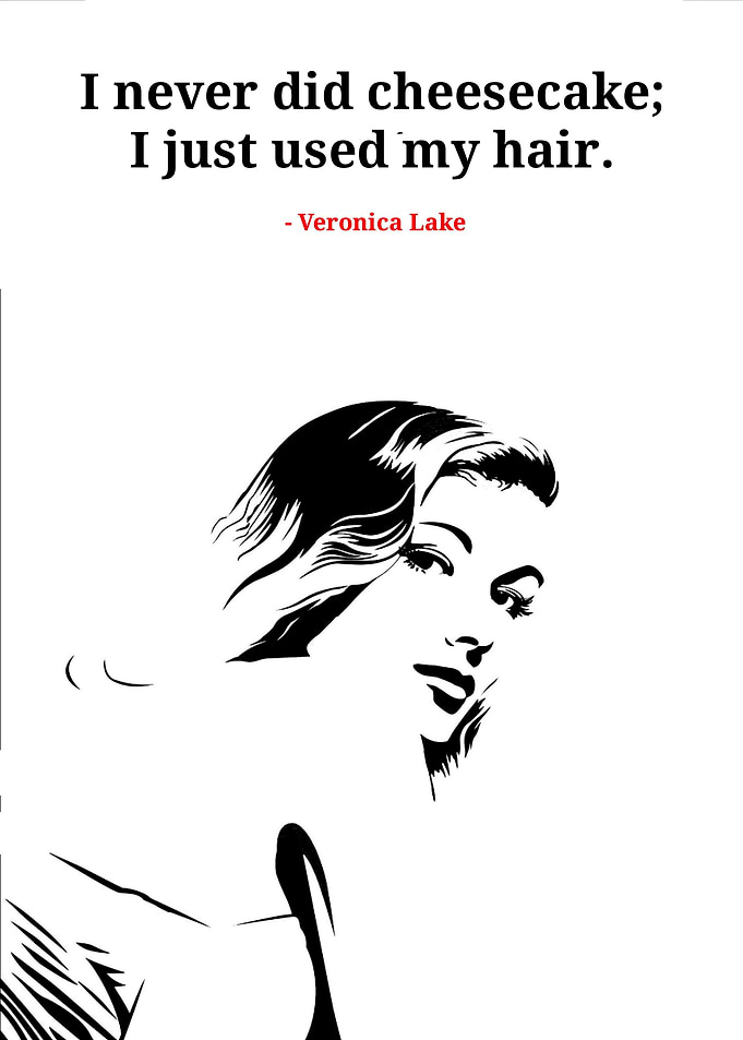 Veronica lake and text art