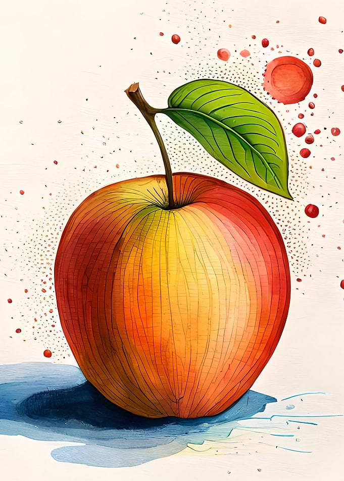 apple fruit watercolor