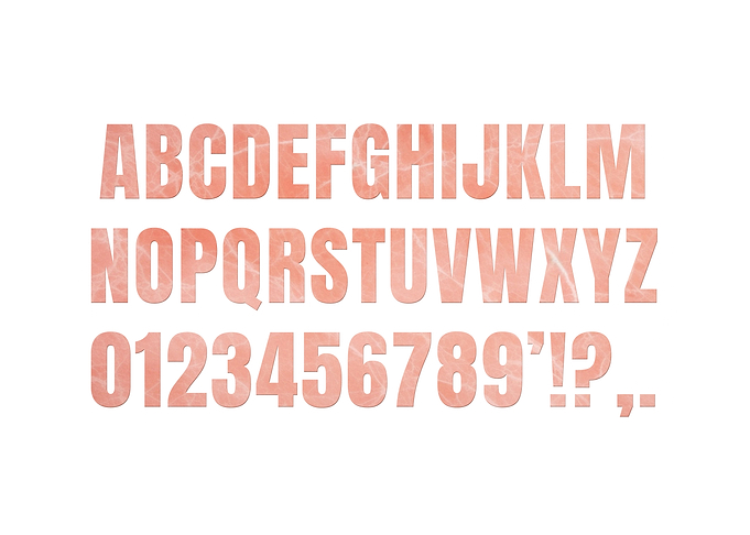Marble pink elegant font