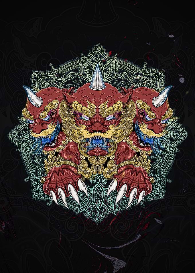 Japanese Cerberus Lion Dog