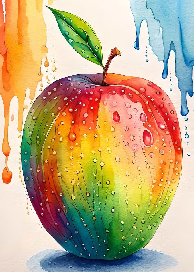 apple fruit watercolor