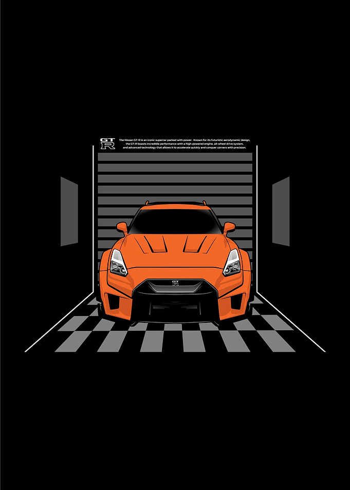 Art Car Nissan GTR Orange