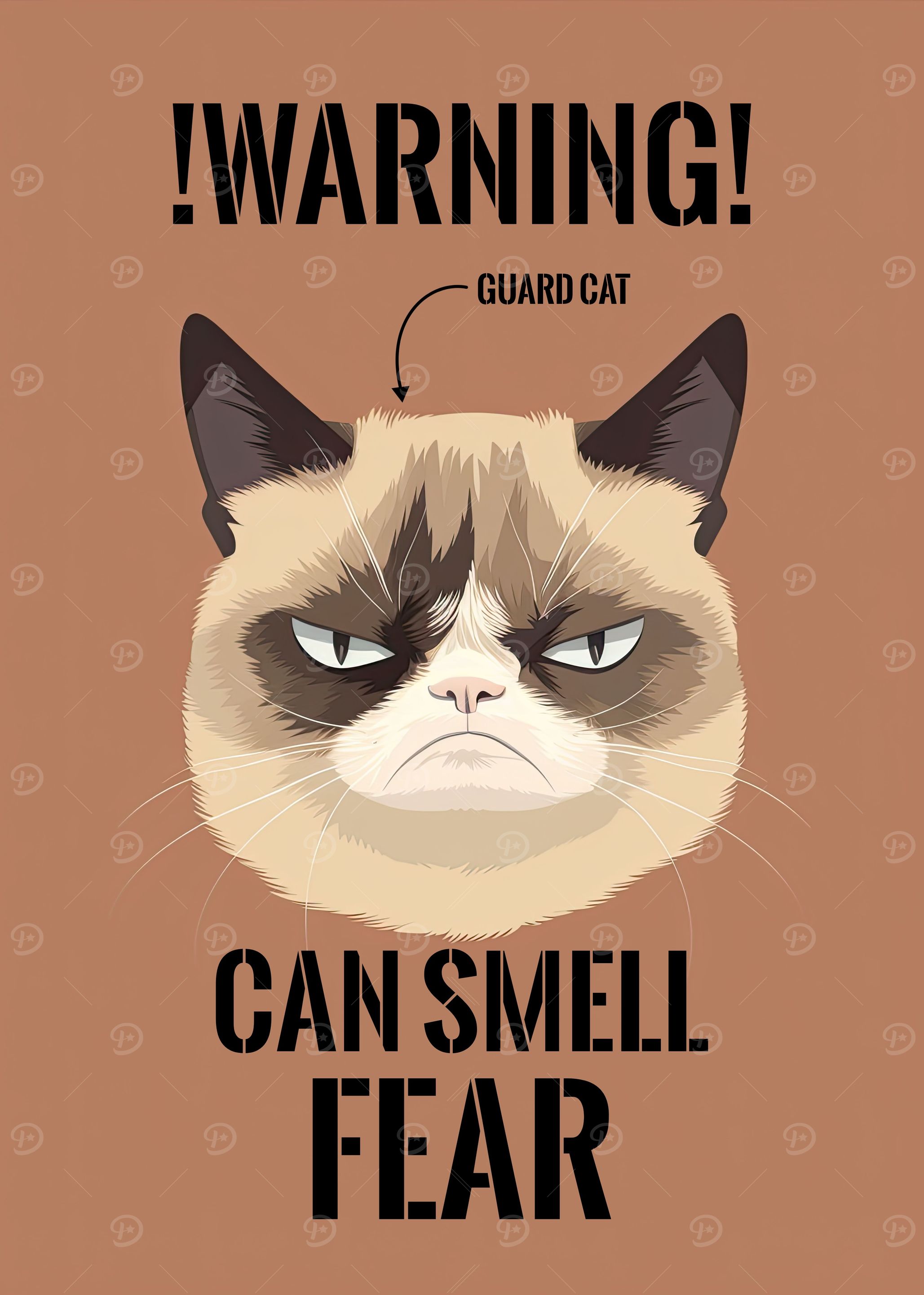 Warning Cat Can Smell Fear
