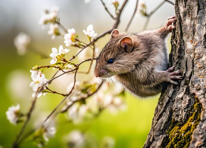 Mouse in a tree