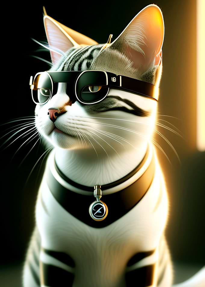 CAT WEARS GLASSES