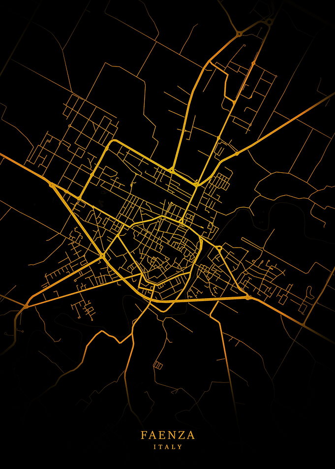 Faenza City Map Gold