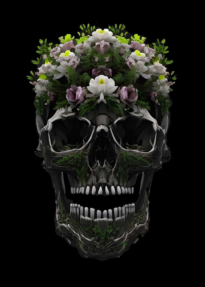 Floral Skull Fusion