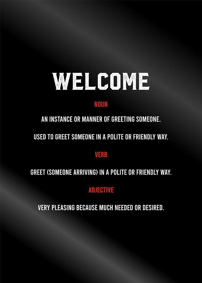 welcome definition