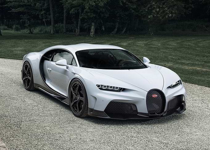 White Bugatti Sport Car