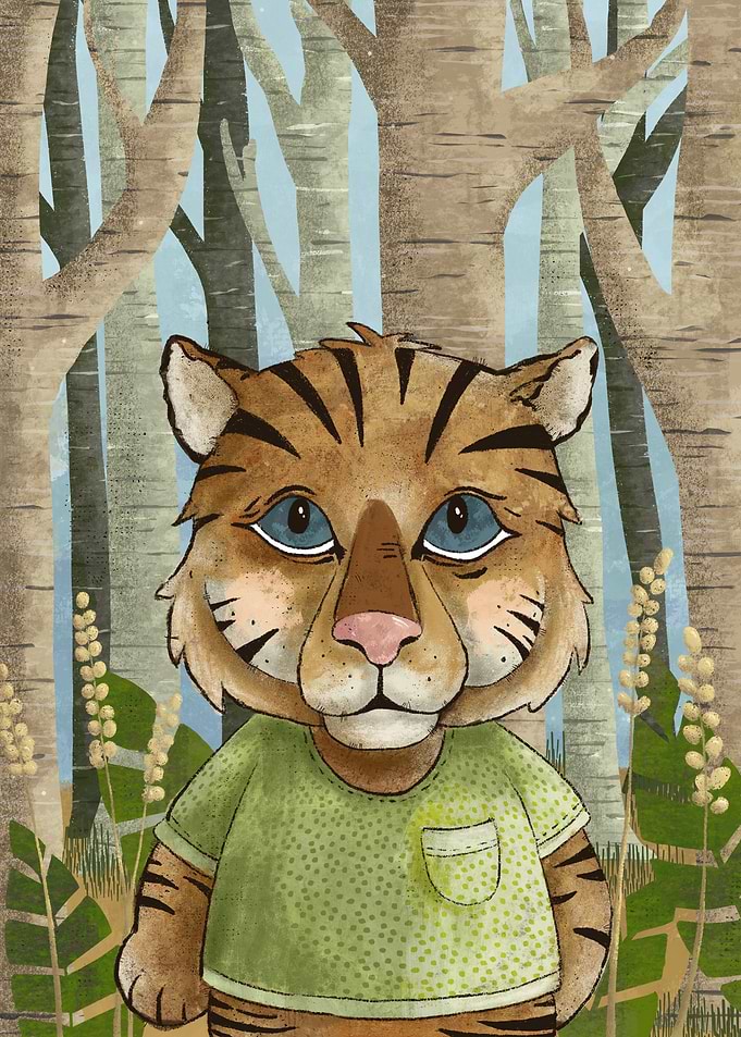 Wild child tiger